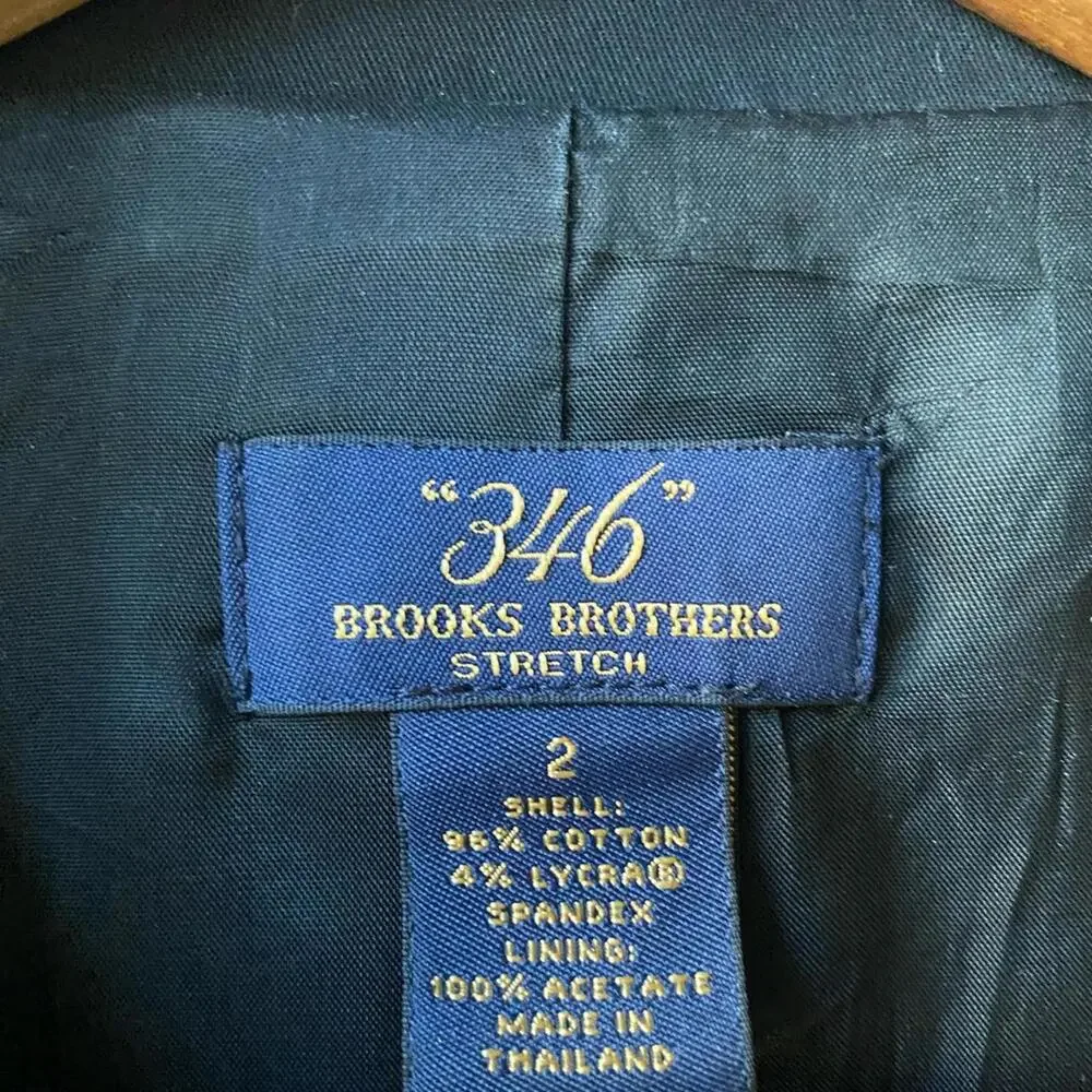 Brooks Brothers 346 Short Trench Coat Black Double Breasted - Picture 7 of 8